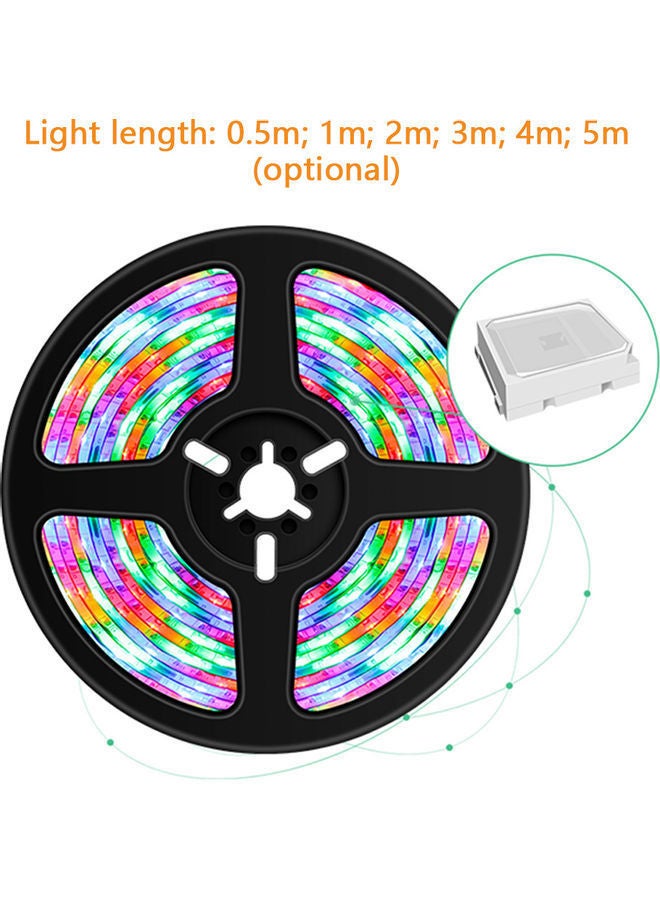نيبمينينت شريط إضاءة LED بإضاءة متعددة الألوان RGB مع جهاز تحكم عن بعد بالأشعة تحت الحمراء أبيض 4متر  - Image 3