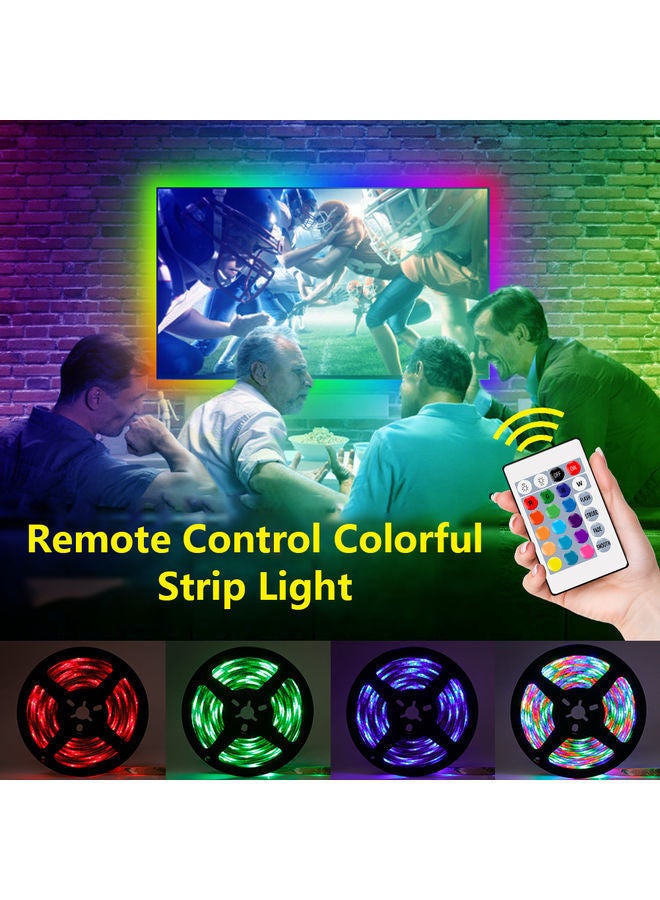 نيبمينينت شريط إضاءة LED بإضاءة متعددة الألوان RGB مع جهاز تحكم عن بعد بالأشعة تحت الحمراء أبيض 4متر  - Image 2