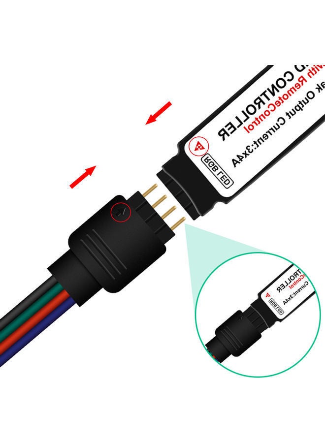 نيبمينينت شريط إضاءة LED بإضاءة متعددة الألوان RGB مع جهاز تحكم عن بعد بالأشعة تحت الحمراء أبيض 4متر  - Image 4