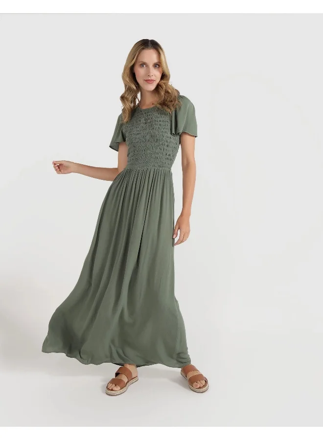 Aerie Fluted Smocked Dress