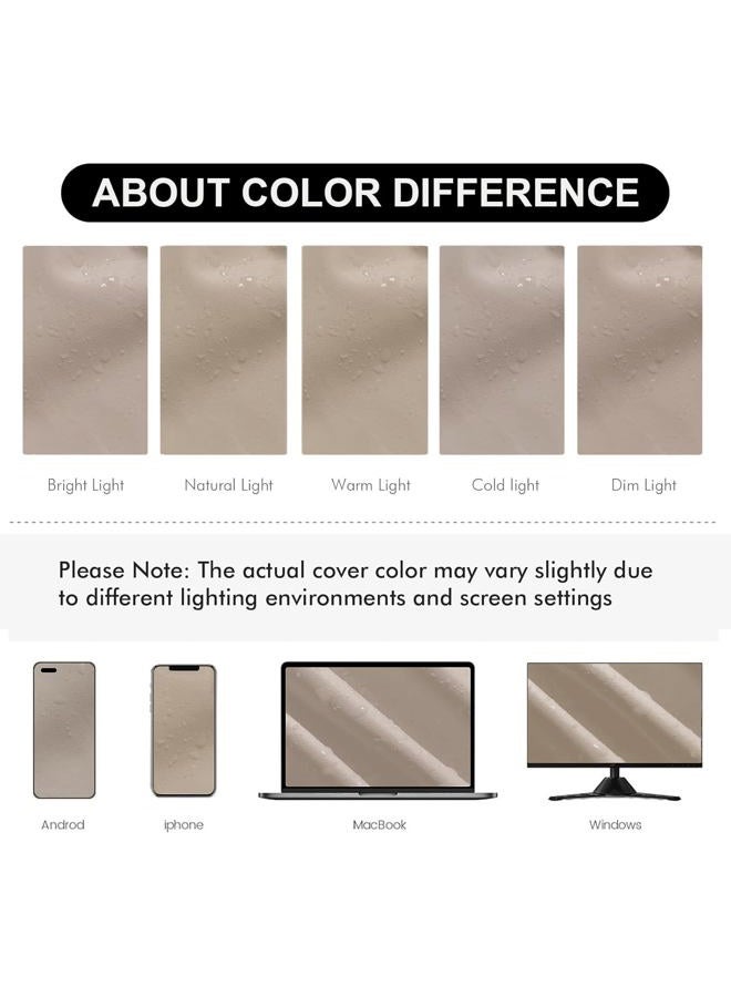 YUEANG Seat Covers for Dining Room Chairs Set of 6 - PU Leather Removable Washable Chair Seat Slipcovers (Taupe) - Image 3
