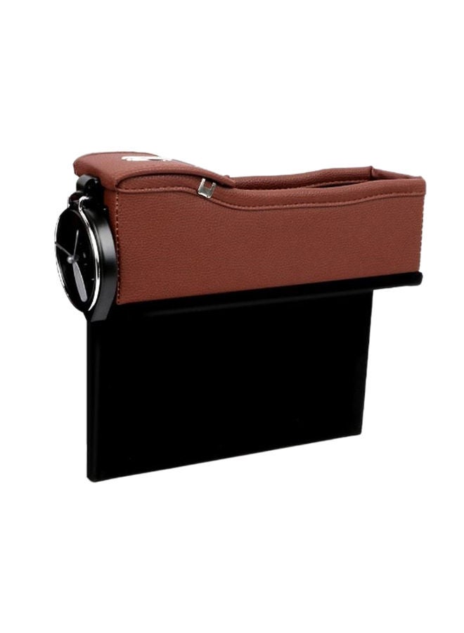 NIBEMINENT Leather Storage Pocket Organiser With Magnetic Mount Phone Holder And Rear View Blind Spot Side Mirror - Image 2