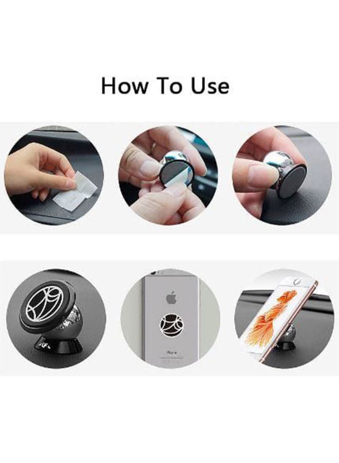 NIBEMINENT Leather Storage Pocket Organiser With Magnetic Mount Phone Holder And Rear View Blind Spot Side Mirror - Image 4