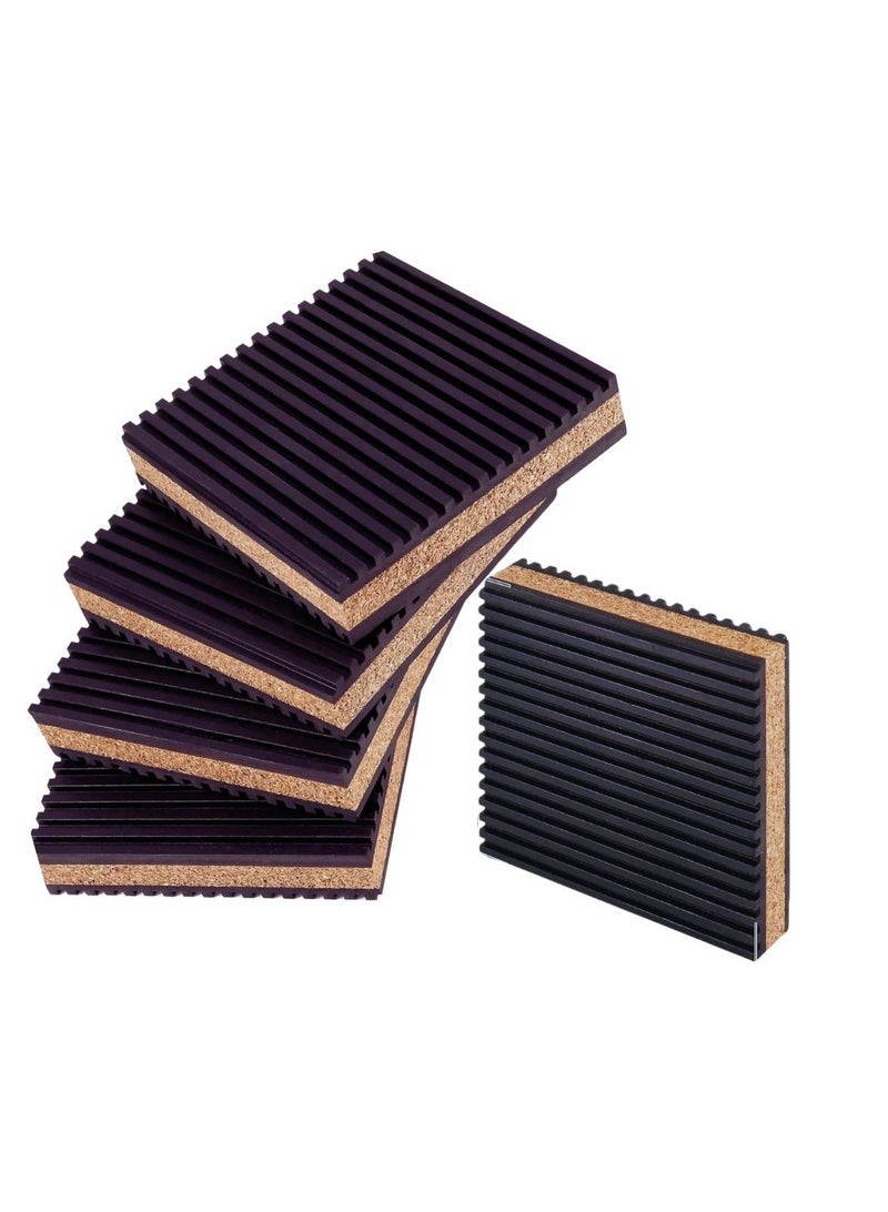Anti-Vibration Pads for Noise and Vibration Reduction, 4" x 4" x 2cm, Pack of 4 pieces  - Image 1