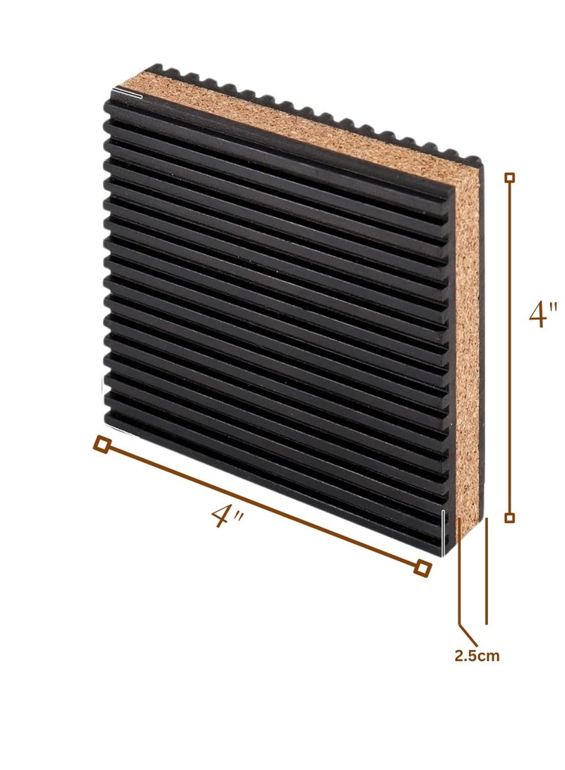 Anti-Vibration Pads for Noise and Vibration Reduction, 4" x 4" x 2cm, Pack of 4 pieces  - Image 2