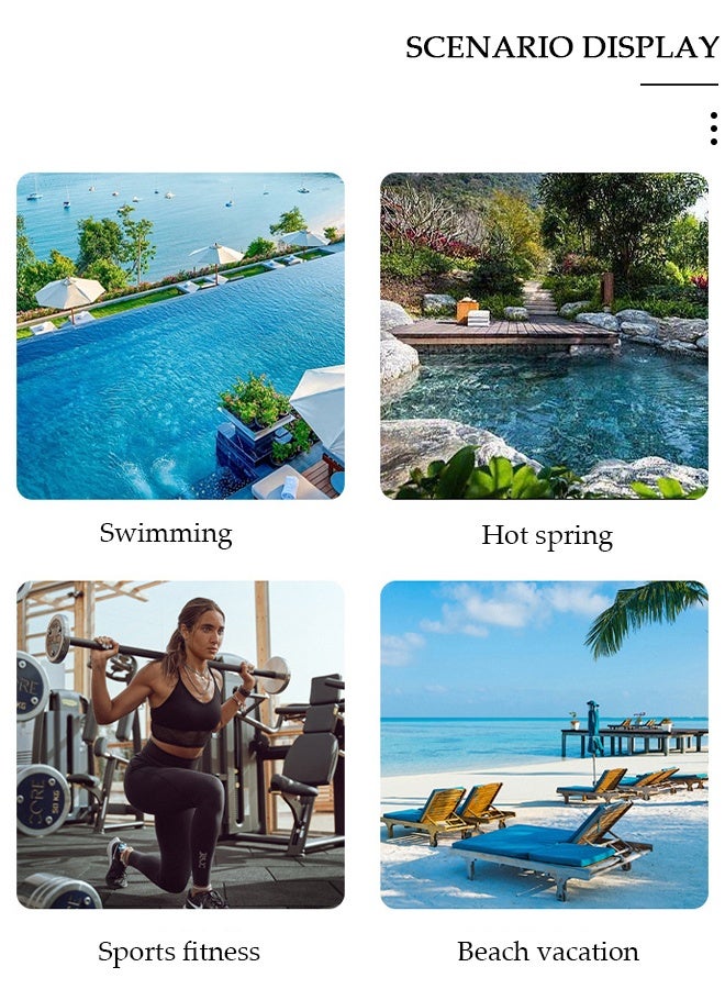 DUNISO منشفة شاطئ خفيفة الوزن، مناشف شاطئ من الألياف الدقيقة مقاس 140 × 70 سم، منشفة سريعة الجفاف للسباحين، مناشف شاطئ مقاومة للرمال للأطفال البالغين، مناشف حمام سباحة رائعة، ملحقات الشاطئ، منشفة ماصة للسفر والسباحة واليوجا - Image 3