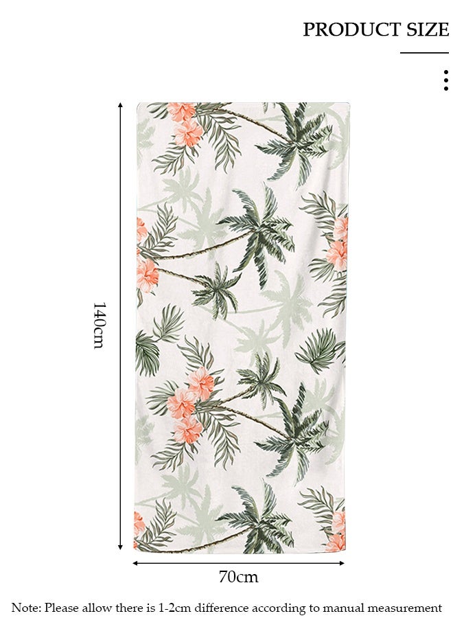 DUNISO منشفة شاطئ خفيفة الوزن، مناشف شاطئ من الألياف الدقيقة مقاس 140 × 70 سم، منشفة سريعة الجفاف للسباحين، مناشف شاطئ مقاومة للرمال للأطفال البالغين، مناشف حمام سباحة رائعة، ملحقات الشاطئ، منشفة ماصة للسفر والسباحة واليوجا - Image 4