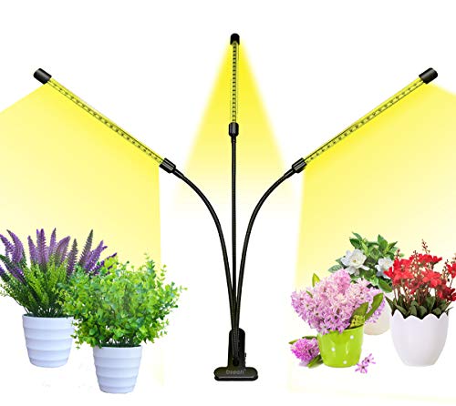 bseah Grow Light Plant Lights for Indoor Plants, Full Spectrum Led Growing Lamp with 3/9/12H Timer, Auto ON & Off, 10 Dimmable Lightness Clip-On Desk - Image 1