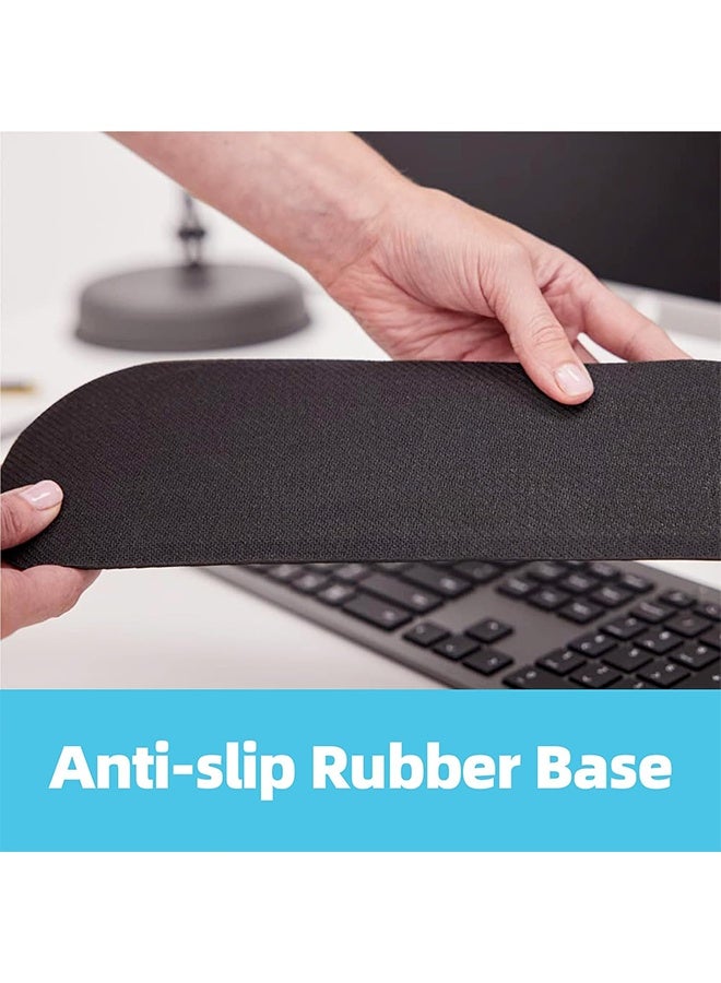 High Rebound Memory Foam Wrist Pad Mouse Pad Set with Strong Grip Non-slip Base, Lightweight Ergonomic Mouse Pad with Waterproof and Stain Resistant Function, Suitable for Long-term Office and Gaming, Black - Image 4