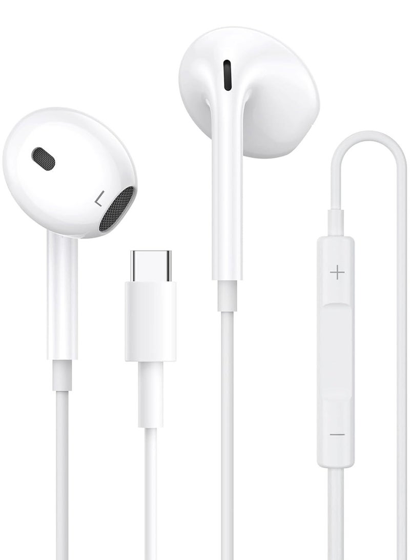 AFQIX Type-C Wired Earphones, Earbuds, HIFI Headphones, Supports Voice Calls, Compatible with iPhone Series, iPhone 17 Pro Max/17 Pro/17, Samsung Series, Huawei, Honor and Other Devices with USB C Audio Port - Image 1
