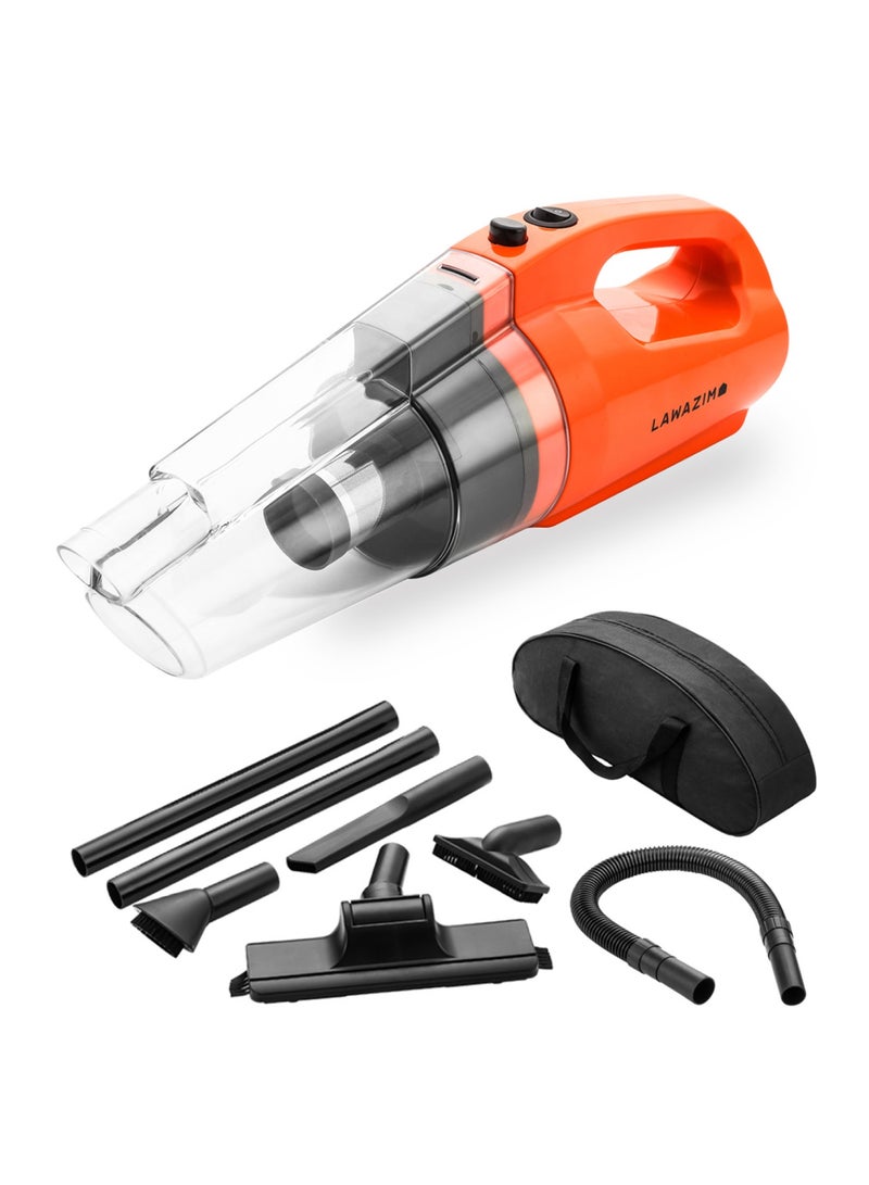 LAWAZIM Heavy Duty Cordless Vacuum Cleaner with Stainless Steel Filter - 100W Handheld Vacuum, 5.5kPa Suction, Rechargeable Battery, Pro Cyclone System, Lightweight and Compact, for Home, Car, Office - Image 1