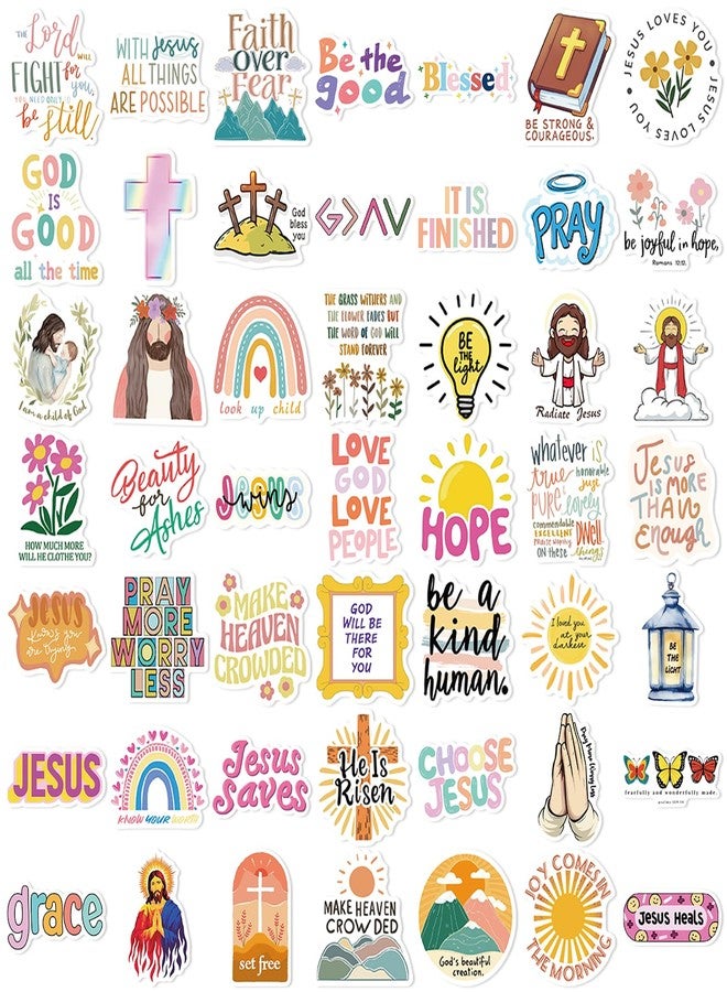 Vondafe Christian Stickers - 200Pcs Inspirational Stickers, Easter Stickers, Waterproof Planner Sticker for Water Bottle, Laptop, Planner, Journaling, Bible Verse Sticker, Christian Gifts - Colorful - Image 3