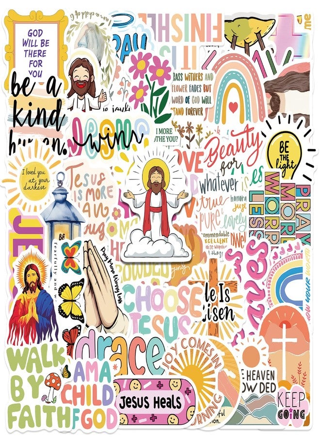 Vondafe Christian Stickers - 200Pcs Inspirational Stickers, Easter Stickers, Waterproof Planner Sticker for Water Bottle, Laptop, Planner, Journaling, Bible Verse Sticker, Christian Gifts - Colorful - Image 1