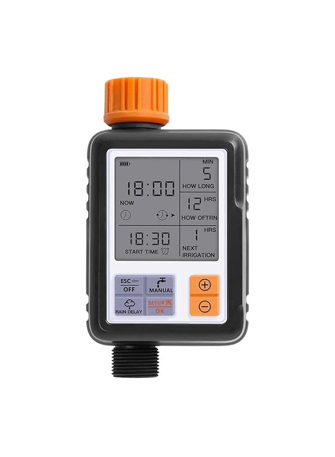 عام جهاز توقيت السقي التلقائي للخارج مع شاشة كبيرة ومتعدد الوظائف، جهاز تحكم بالرش للحديقة الخارجية، نظام الري الذكي التلقائي المقاوم للماء - Image 1