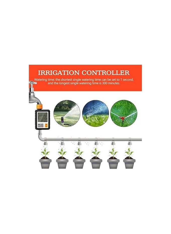 عام جهاز توقيت السقي التلقائي للخارج مع شاشة كبيرة ومتعدد الوظائف، جهاز تحكم بالرش للحديقة الخارجية، نظام الري الذكي التلقائي المقاوم للماء - Image 3