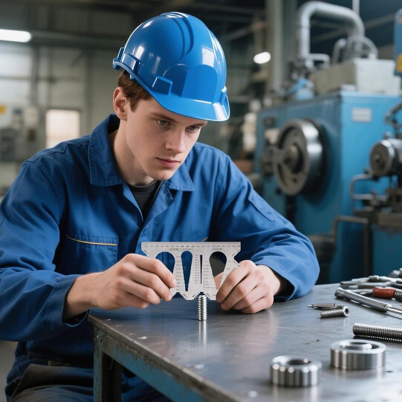 19 5 سم مقياس الخيوط المحمول أداة قياس البراغي السريعة والدقيقة - Image 4