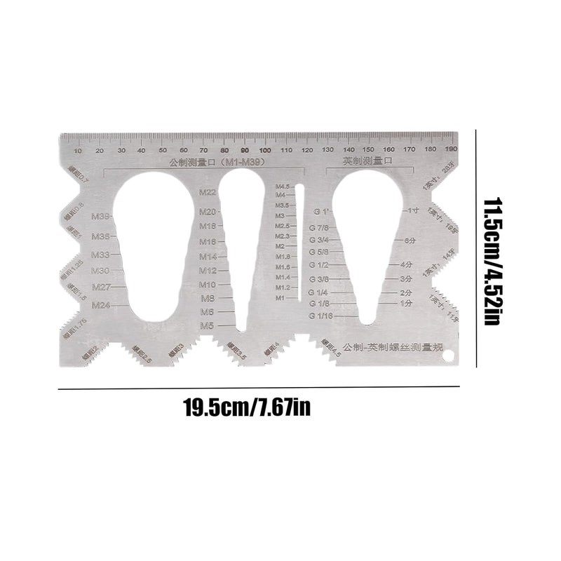 19 5 سم مقياس الخيوط المحمول أداة قياس البراغي السريعة والدقيقة - Image 3