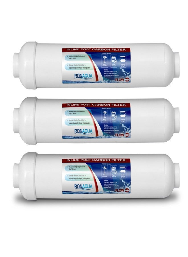 Ronaqua T33 Inline Coconut Grade Activated Carbon Pre/Post Membrane Filter for Taste and Odor Reduction WELL-MATCHED with AICRO, K2533JJ, FT15, IC-100A (Set of 3) - Image 1