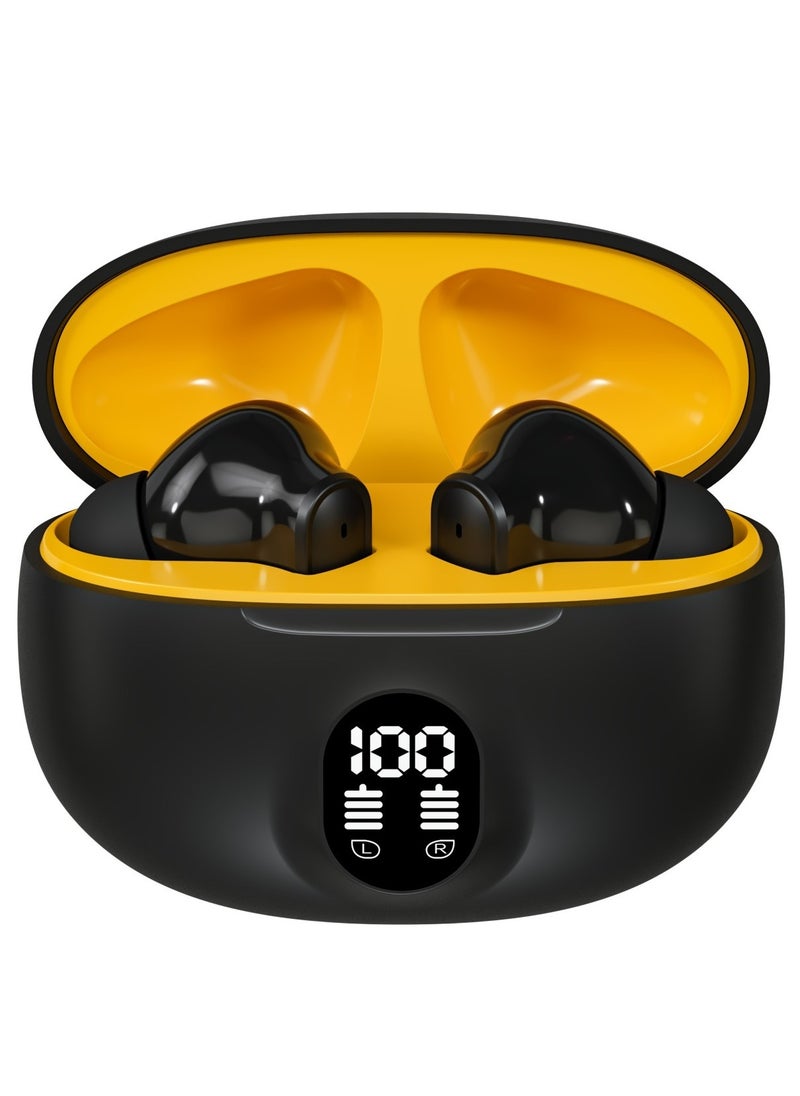 GRABIT - True Wireless Earbuds Clear Sound & Smart Controls and 4-hour playtime (12 hours with case), and smart touch controls for effortless use. Master-slave switching allows independent earbud use. Compatible with iPhone, Samsung, OnePlus, Xiaomi, Huawei, HONOR, Google Pixel, iPads, and more. Features Type-C charging perfect for work, travel, and workouts. - Image 1