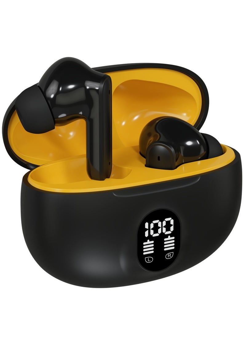 GRABIT - True Wireless Earbuds Clear Sound & Smart Controls and 4-hour playtime (12 hours with case), and smart touch controls for effortless use. Master-slave switching allows independent earbud use. Compatible with iPhone, Samsung, OnePlus, Xiaomi, Huawei, HONOR, Google Pixel, iPads, and more. Features Type-C charging perfect for work, travel, and workouts. - Image 1