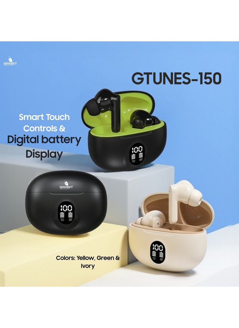 True Wireless Earbuds – Clear Sound, Smart Touch Controls & 12H Playtime