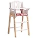 ROBUD Play High Chair Pretend Play High Chair with Cushion Movable Table Wooden Baby Doll Accessories Fits 1820 Inch Dolls White - Image 2
