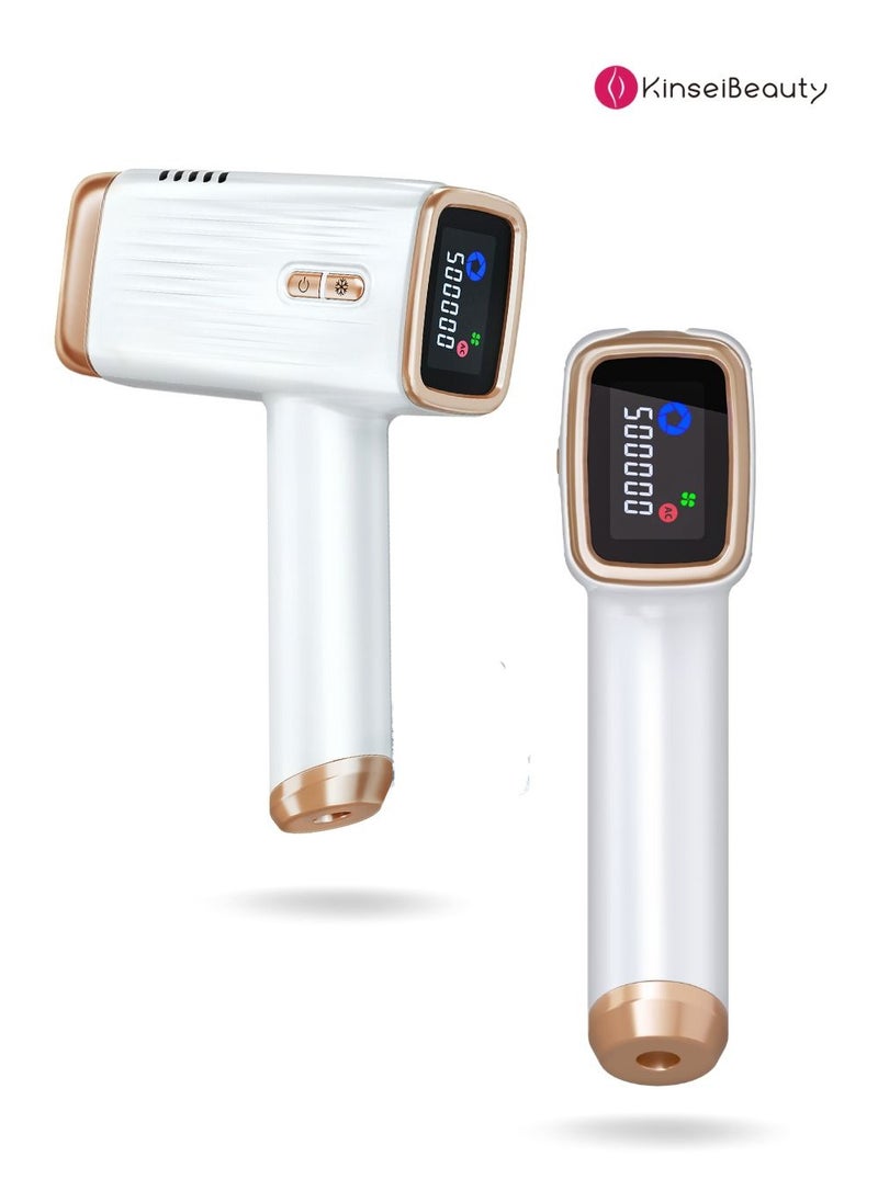KinseiBeauty At-Home Hair Removal, IPL Hair Removal Device with Ice Cooling, 500,000 Flashes, 5 Energy Levels, Permanent Painless for Armpit Bikini Line Face Back Leg Arm  - Image 1