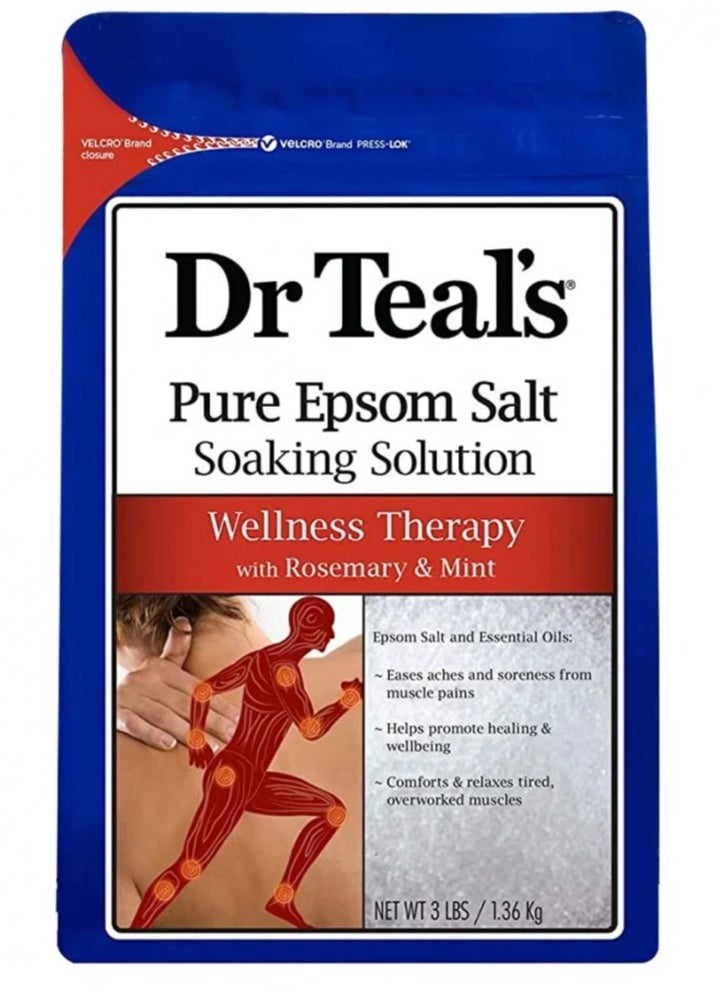 Dr. Teal's Inc Epsom Soaking Bath Salt Eucalyptus Calm Relief 1360 g  - Image 1