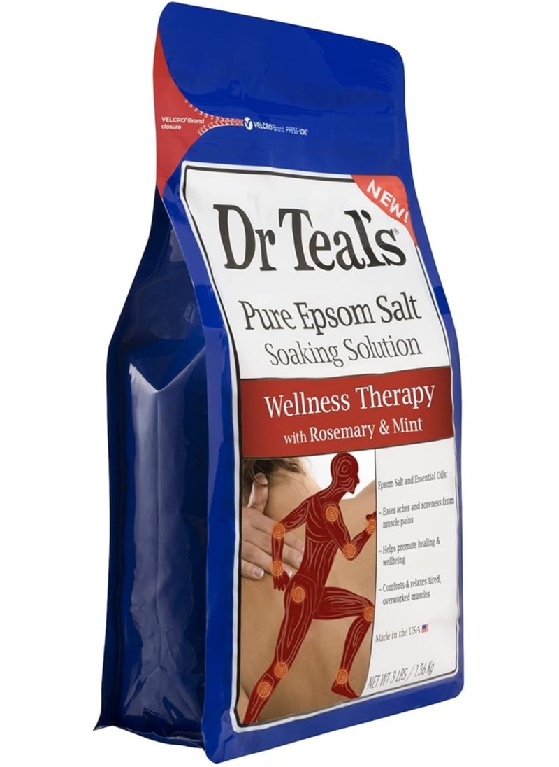 Dr. Teal's Inc Epsom Soaking Bath Salt Eucalyptus Calm Relief 1360 g  - Image 2