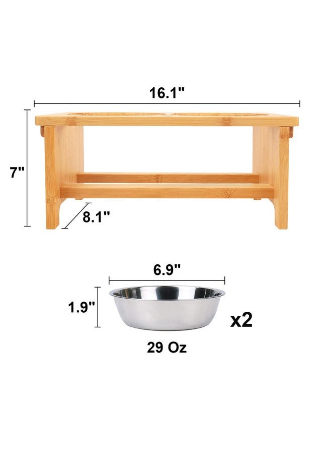 HTB Elevated Dog Bowls,Raised Dog Bowl Stand with 2 Stainless Steel Bowls,Elevated Raised Dog Bowls for Large Medium Small Sized Dogs - Image 5