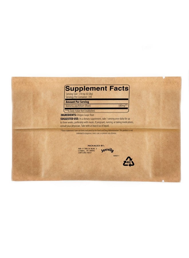 Jovvily Oregon Grape Root Powder 4 Oz Single Ingredient Herbal Supplement - Image 3