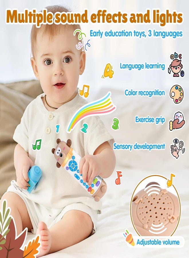 WeeHomm Baby Remote Control Toy, Remote Teether for Baby with Realistic Light and Sounds - 3 Languages (English, Spanish & French), Baby Musical Toys Gifts for Boys Girl 6 Month+ - Image 3
