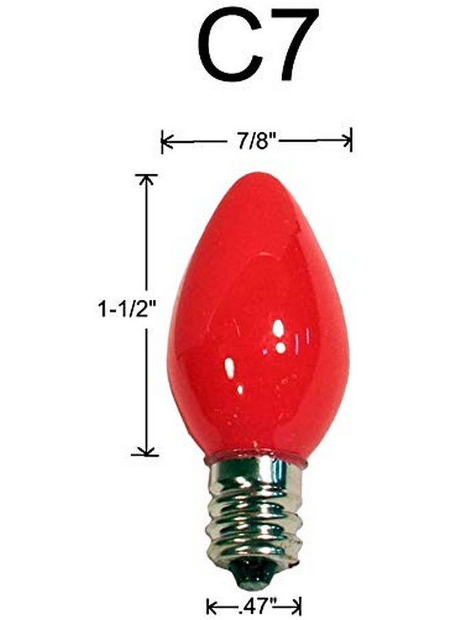 Creative Hobbies Creative Hobbies 25 Pack C7 Multicolor Christmas Light Bulbs - 7W Steady Burning Incandescent, Ceramic Multicolor, Nickel Plated Candelabra Base, Extended Life  - Image 4