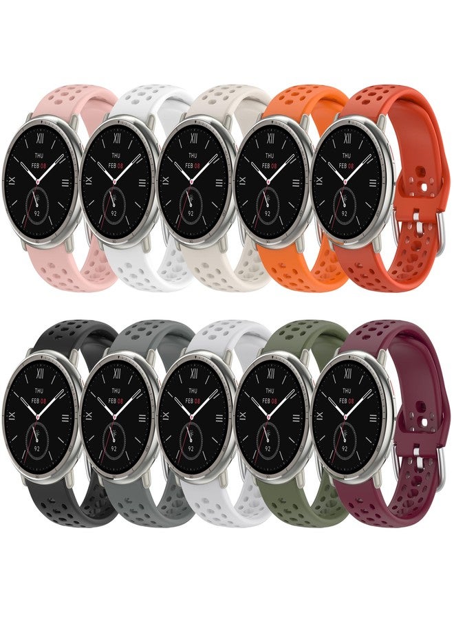 QGHXO سوار بديل من السيليكون سريع الفك من QGHXO لساعات Amazfit Active 2 1/GTS 2 2e 3 4 4 Mini/GTR Mini/GTR مقاس 42 مم و20 مم، متوافق مع ساعات Amazfit Bip 3/3 Pro/U/U Pro/S/S lite/Lite - Image 2