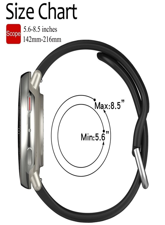 QGHXO سوار بديل من السيليكون سريع الفك من QGHXO لساعات Amazfit Active 2 1/GTS 2 2e 3 4 4 Mini/GTR Mini/GTR مقاس 42 مم و20 مم، متوافق مع ساعات Amazfit Bip 3/3 Pro/U/U Pro/S/S lite/Lite - Image 4