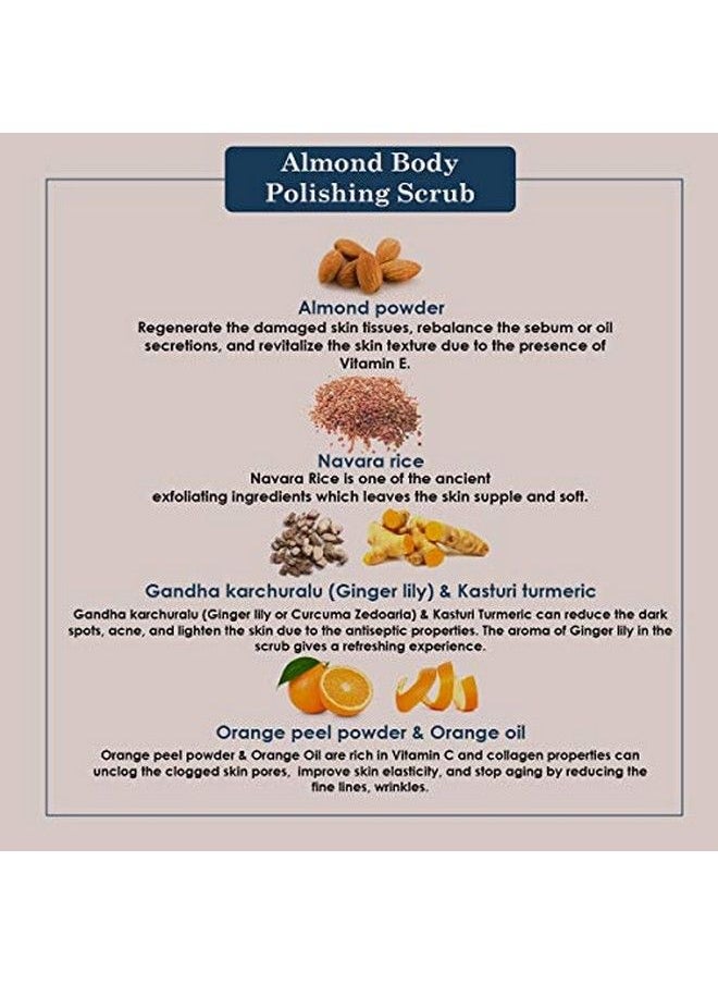 Ancient Living Organic Almond Body Polishing Scrub 100 Gm Jar  - Image 4