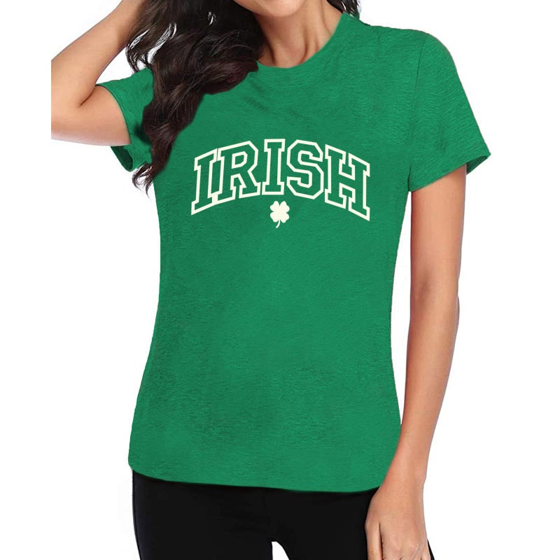 Prelike Powers St Patrick's Day Shirt Women: Funny Lucky Irish Shamrock Paddy's Day T-Shirt Casual Crewneck Short Sleeve - Image 4