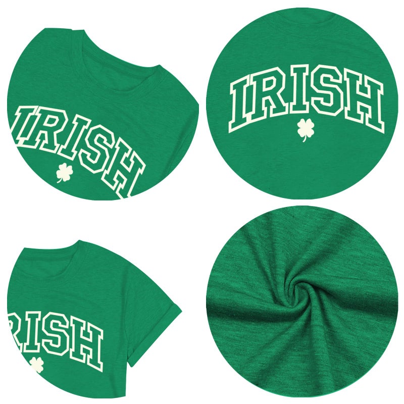 Prelike Powers St Patrick's Day Shirt Women: Funny Lucky Irish Shamrock Paddy's Day T-Shirt Casual Crewneck Short Sleeve - Image 5