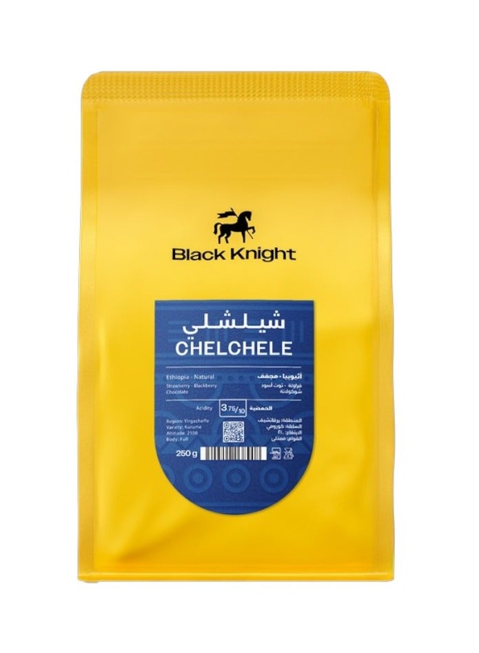 Black Knight Coffee bean CHELCHELE ETHIOPIA natural for Espresso And Filter 250G Unground roasted coffee beans for specialty coffee - Image 1