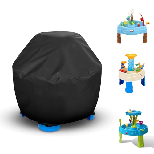Raweao Kids Water Table Cover - Outdoor Kids Toy Cover for Little Tikes Showers Splash Tower Water Table, Round Cover Waterproof & Dustproof - Image 1