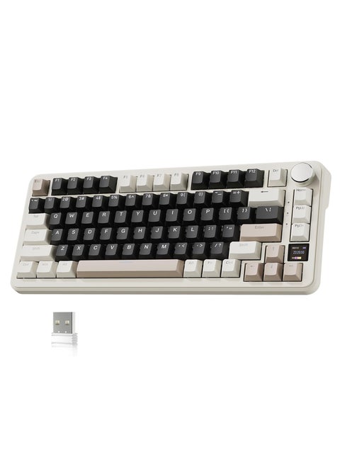 X85Pro لعبة لوحة المفاتيح الميكانيكية ثلاثة وضع RGB بلوتوث اللاسلكية التخصيص التوصيل الساخن مع شاشة عرض المكتب