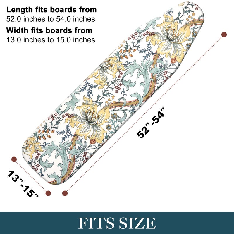 veiox Standard Size Ironing Board Cover and Pad, Full Size Scorch Resistant Padding, 100% Organic Cotton, Heat-Resistant & Washable â€“ Elastic Trim for Easy Installation - Image 2