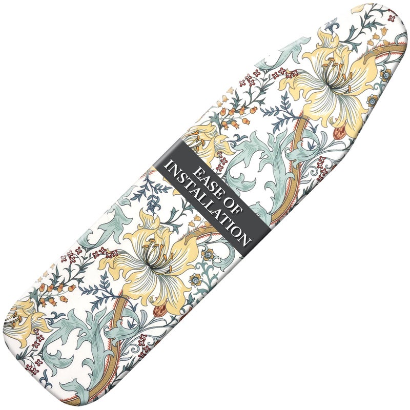 veiox Standard Size Ironing Board Cover and Pad, Full Size Scorch Resistant Padding, 100% Organic Cotton, Heat-Resistant & Washable â€“ Elastic Trim for Easy Installation - Image 1