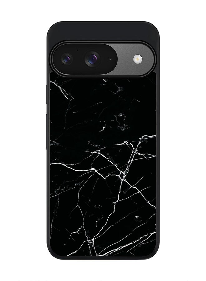 Stylizedd For Google Pixel 9 Case,Slim fit Camera Protection, Shockproof Thin Phone cover - Marble Print Black - Image 1