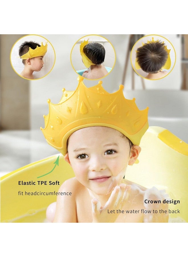 Brixal Baby Shower Cap, Shower Cap for Kids 0-9 Years, Adjustable Silicone Crown with Eye & Ear Protection, Waterproof Bathing Hat for Washing Hair Multi-Color PACK OF 1 - Image 4