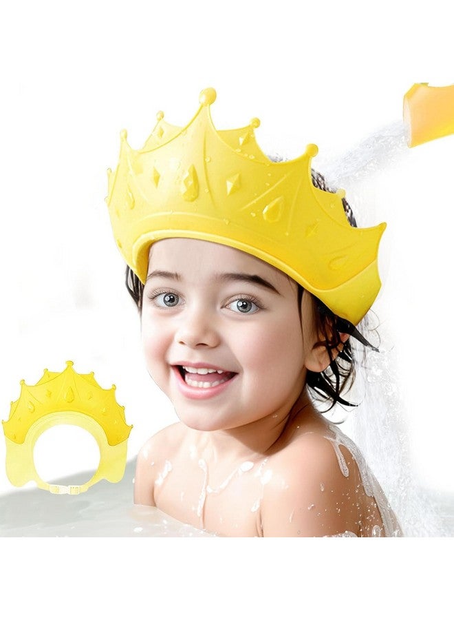 Brixal Baby Shower Cap, Shower Cap for Kids 0-9 Years, Adjustable Silicone Crown with Eye & Ear Protection, Waterproof Bathing Hat for Washing Hair Multi-Color PACK OF 1 - Image 1
