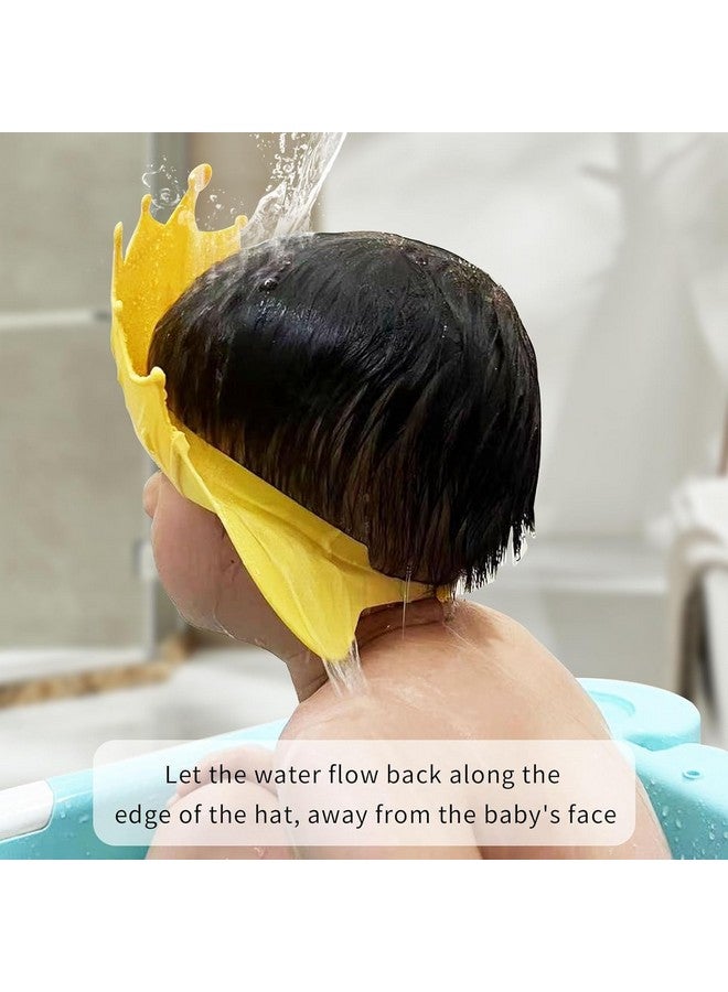 Brixal Baby Shower Cap, Shower Cap for Kids 0-9 Years, Adjustable Silicone Crown with Eye & Ear Protection, Waterproof Bathing Hat for Washing Hair Multi-Color PACK OF 1 - Image 5