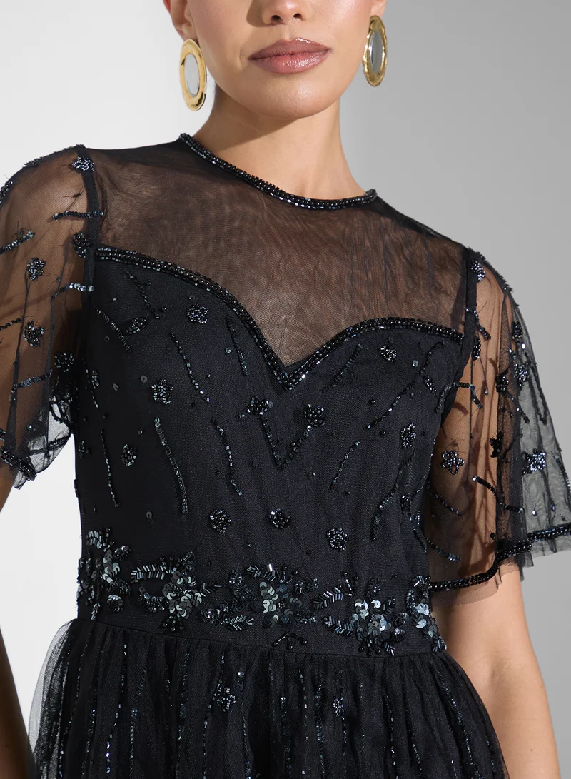 Namshi x Embellished Evening Dress