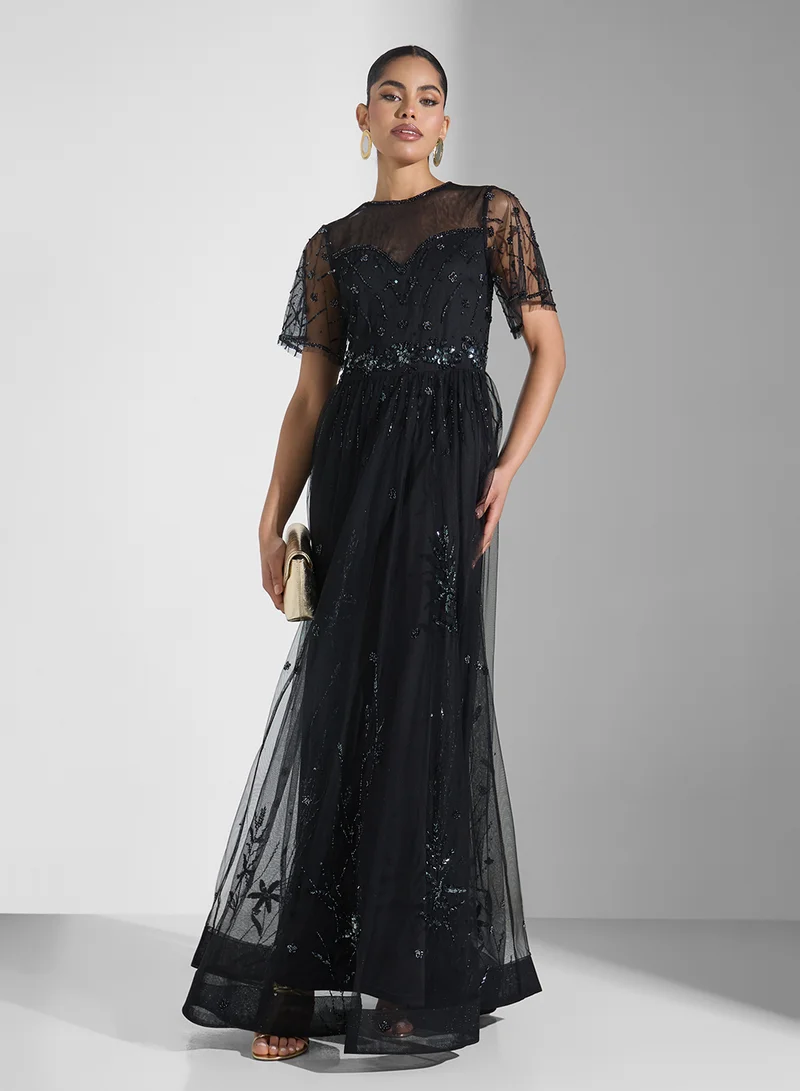Namshi x Embellished Evening Dress