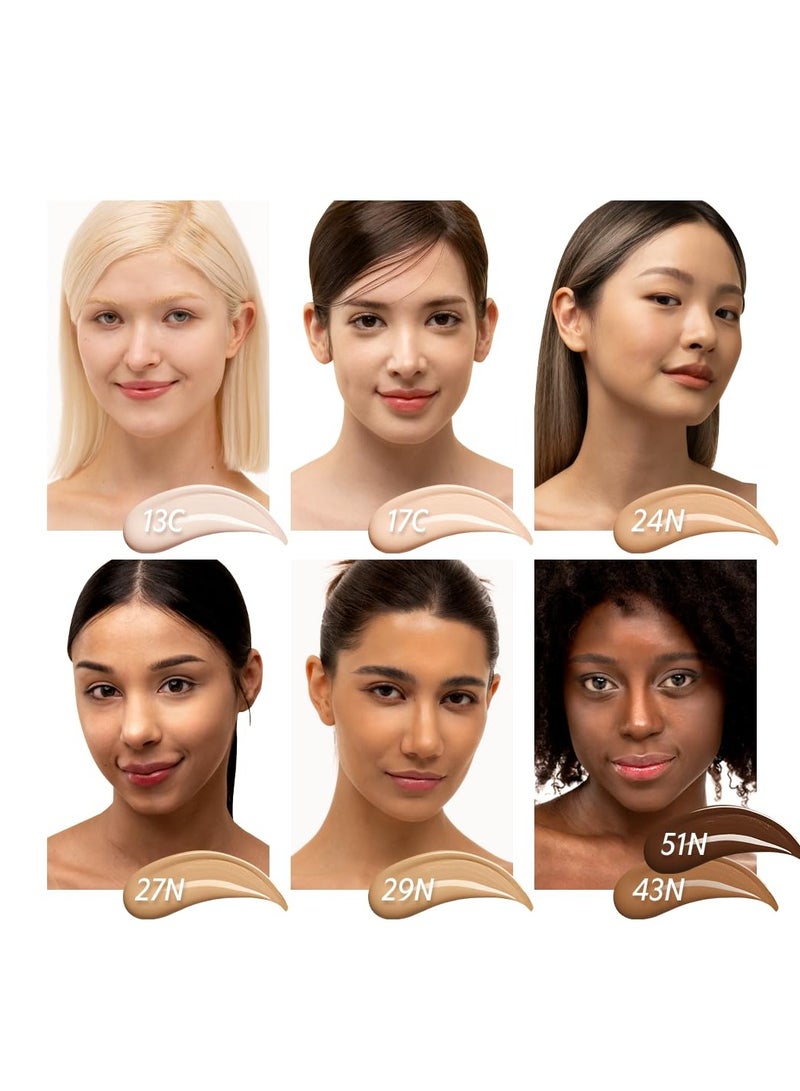 TIRTIR Mask Fit Red Cushion Foundation, Full coverage, Weightless, Skin Fit, Satin Glow Finish, Korean Makeup Cushion Foundation (#25N Mocha, 0.63 Fl Oz)